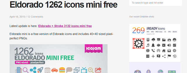 無料で使えるアイコン素材のEldorado mini icons